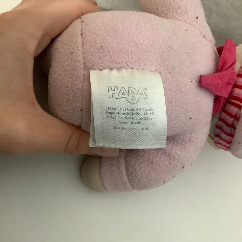 Haba Snug Up Luisa  Soft Baby Doll Pink Plush Cuddly Toy 8